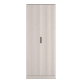 Lewis's Fluted Double Wardrobe in Kashmir Matt - Ready Assembled - Lewiss Home | TJ Hughes