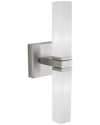 Eglo Eglo Palermo 2 Light Bath/Vanity Light With Matte Nickel Finish & Opal Frosted Glass
