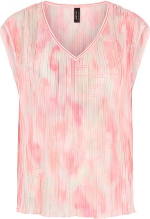 Marc Cain Pliss&eacute; Top - Dames - Tops zonder mouwen - Veelkleurig - XL - Polyester - Tops