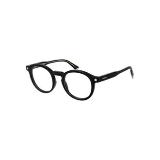 Polaroid Glasses, male, Black, Size: ONE SIZE Black Full-Rim Panto Optical Frames