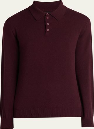 Giorgio Armani Mens Cashmere Knit Polo Sweater