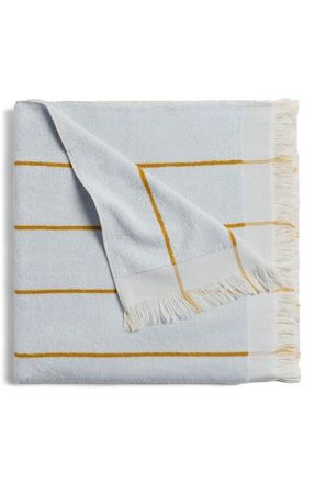 Parachute Bayside Stripe Beach Towel in Lagoon With Marigold at Nordstrom