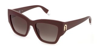 Furla SFU891 09FH Womens Sunglasses Burgundy Size 54