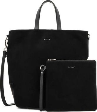 Kazar Ruime zwarte su&egrave;de handtas - Dames - Shoppers - Zwart - ONE Size - Su&egrave;de - Tassen