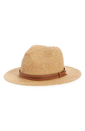 Nordstrom Packable Woven Straw Panama Hat in Natural at Nordstrom, Size Large