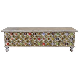 Wanderlust Deco Ba&uacute;l De Madera Marr&oacute;n 146x40x45