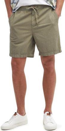 Barbour Melbury Cotton Seersucker Shorts in Dusty Green at Nordstrom Rack, Size Medium