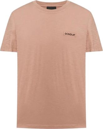 Dondup Jersey Fiammato T-shirt Us 371-Jf 0195Umi 7 - Heren - T-shirts - Bruin - 2XL - Tops