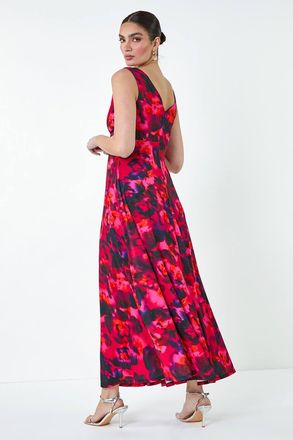 Ariella Floral Knot Front Maxi Dress