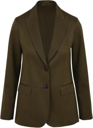 Douuod Anita 008 Jacket - Dames - Blazers - Groen - M - Leer - Jassen