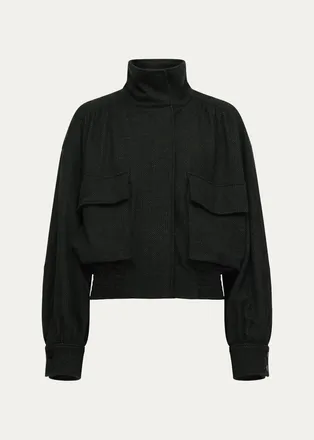 Diane Von F&uuml;rstenberg Shay Jacquard Stand-Collar Jacket