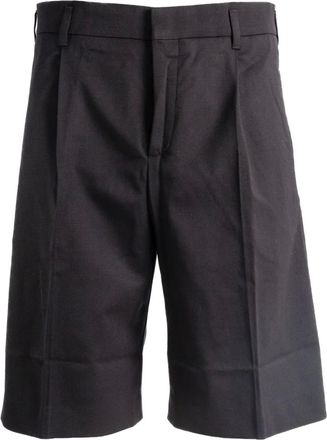 Jacquemus Ovalu pleated shorts - men - Virgin Wool/Elastane/Cotton/Polyester - 52 - Black