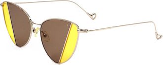 Eyepetizer Bill C.2-M-8 Womens Sunglasses Gold Size 54