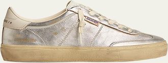 Golden Goose Soul Star Metallic Leather Low-Top Sneakers
