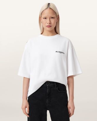 AllSaints Cotton Swoop Amelie Oversized T-Shirt, Size: XS