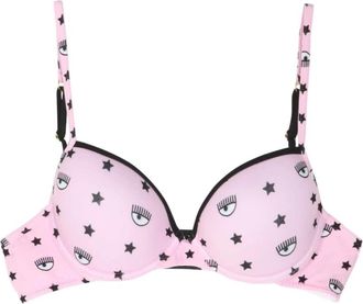 Chiara Ferragni Eyestar Print Push Up BH - Dames - BHs - Roze - L - Katoen - Ondergoed