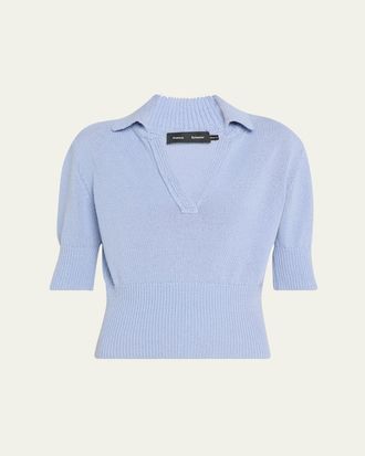 Proenza Schouler Reeve Polo Knit Top