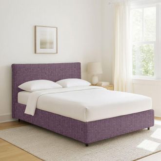 Talamo Italia Cama Individual Louth, Desenfundable, Hecho En Italia, Violeta Lila