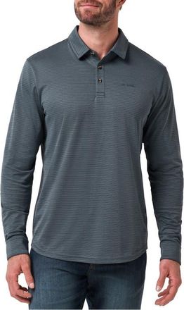 Travis Mathew The Zinna 2.0 Long Sleeve Polo in Mood Indigo/Vintage Indigo at Nordstrom, Size Xx-Large