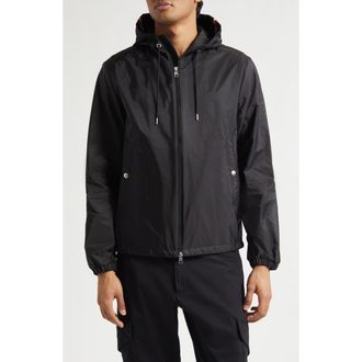 Moncler Grimpeurs Hooded Water Repellent Nylon Jacket in Black at Nordstrom, Size 4