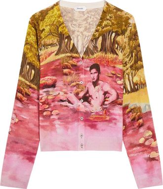 Versace Printed Silk Cardigan - Multicoloured - 42 (UK10 / S)