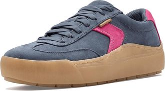 Dr. Scholls Time Win Lace-Up Shoes Womens Shoes Twilight Bloom Blue/Pink : 7.5 M, Suede