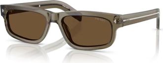 Prada PR B11S Zonnebril - Heren - Zonnebrillen - Bruin - 55 MM - Accessoires