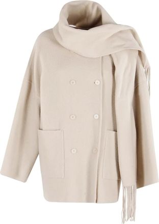 Isabelle Blanche double-breasted scarf coat - Neutrals