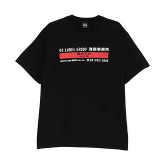 44 Label Group T-Shirts, male, Black, Size: XS Warning High Risk T-Shirt