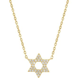 Effy Diamond Star of David Necklace in Gold at Nordstrom Rack, Size 18