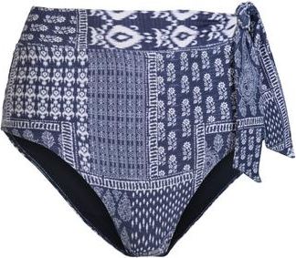 Change of Scenery Side Tie High Waist Bikini Bottom with Full Coverage in Tivara Patchwork at Nordstrom, Size X-Large