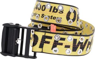 Off-white Yellow Logo Studded Belt