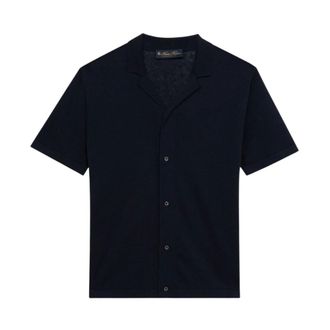 Brooks Brothers Cotton-Linen Knit Polo Shirt - male - Brooks Brothers - Short Sleeve Shirts - Blue - 3XL - Shirts