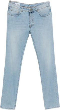 Incotex Five-pocket jeans met faded effect - Heren - Slim Fit Jeans - Blauw - W30 - Katoen - Jeans