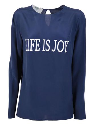 Alberta Ferretti graphic-print T-shirt - Blue