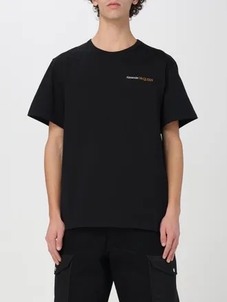 Alexander McQueen Logo-ge&euml;mbroideerde Katoenen T-shirt
