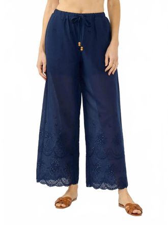 Lovestitch Juno Eyelet Pant In Navy