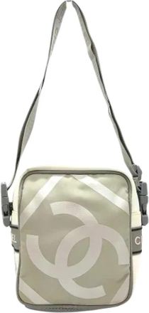 Chanel Pre-owned Canvas chanel-bags - Dames - Vintage Schoudertas - Wit - ONE Size - Nylon - Vintage