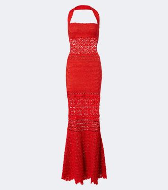 Retrof&ecirc;te Retrof&ecirc;te Peggie crochet cotton-blend maxi dress