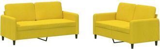 vidaXL Juego De Sof&aacute;s 2 Piezas Terciopelo Amarillo Vidaxl