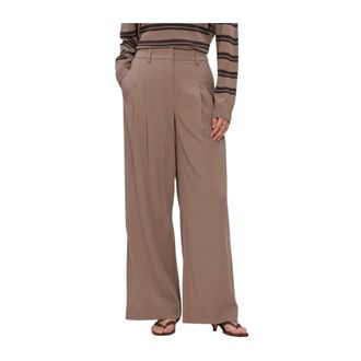 Moss Copenhagen Henrika HW Pants - Dames - Broeken - Bruin - Maat: S Leer