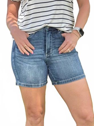 Judy Blue Best Day Ever Tummy Control Short In Blue