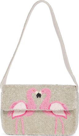 Collection XIIX Flamingo Beaded Baguette Shoulder Bag in Pink Multi at Nordstrom Rack