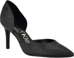 Calvin Klein Gloria dOrsay Pump in Black Fabric at Nordstrom Rack, Size 5.5