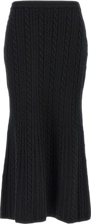 Alessandra Rich Maxi wollen rok - Dames - Midirokken - Zwart - XS - Wol - Rokken