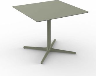 Resol Mesa Cuadrada 90x90 Toledo Resol Madera Metal Verde