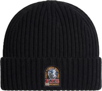 Parajumpers Berretto a coste con logo - - Accessories - Uomo - Nero - S