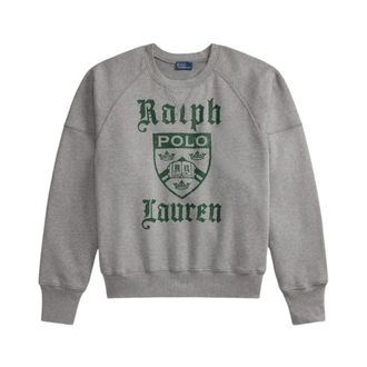 Polo Ralph Lauren Felpa in Pile - - Sweatshirts & Hoodies - Donna - Grigio - M
