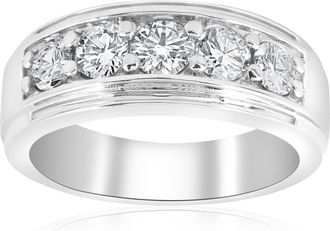 Pompeii3 1 ct Mens Diamond Five Stone Wedding Ring Platinum