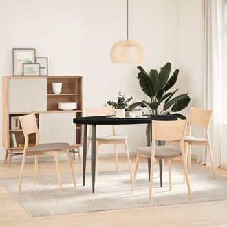 Berkfield Home Table Top Dark Brown 120x60x4 cm Solid Wood Oak Oval | Size: 120 x 60 x 4 cm
